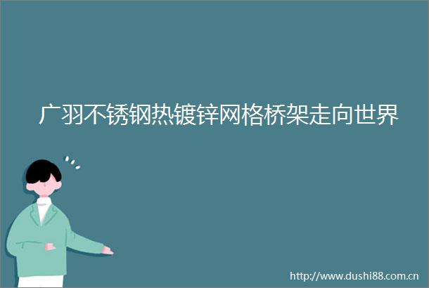 广羽不锈钢热镀锌网格桥架走向世界