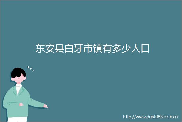 东安县白牙市镇有多少人口