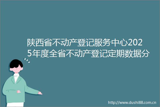 陕西省不动产登记服务中心2025年度全省不动产登记定期数据分析和建设用地利用监管工作项目中标（成交）结果公告