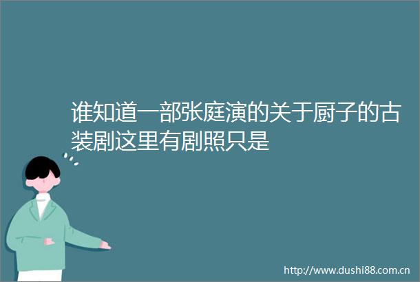 谁知道一部张庭演的关于厨子的古装剧这里有剧照只是