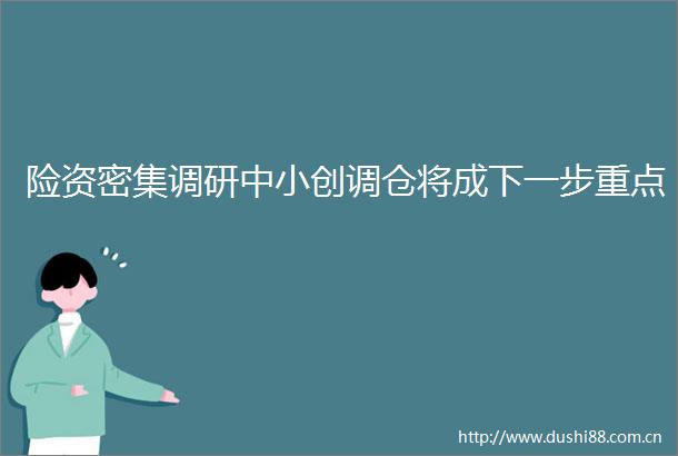 险资密集调研中小创调仓将成下一步重点