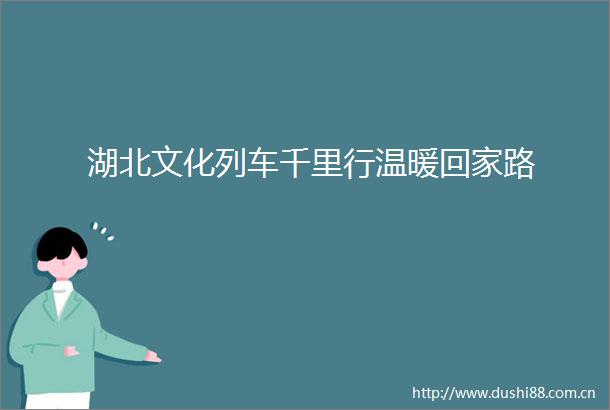 湖北文化列车千里行温暖回家路