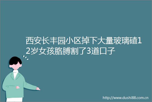 西安长丰园小区掉下大量玻璃碴12岁女孩胳膊割了3道口子