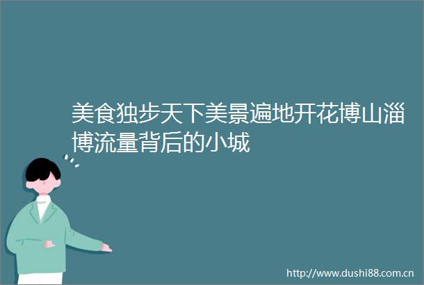 美食独步天下美景遍地开花博山淄博流量背后的小城