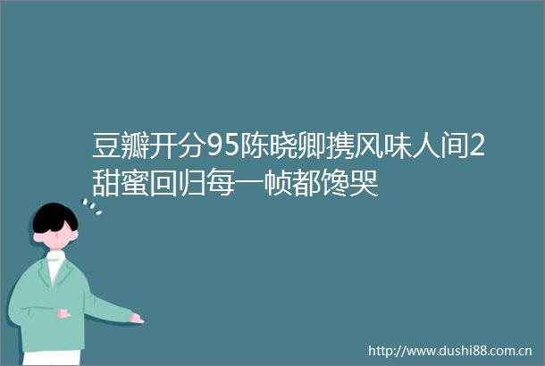 豆瓣开分95陈晓卿携风味人间2甜蜜回归每一帧都馋哭