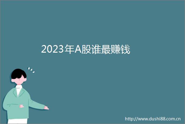 2023年A股谁最赚钱