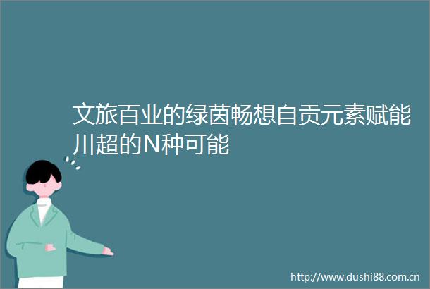 文旅百业的绿茵畅想自贡元素赋能川超的N种可能