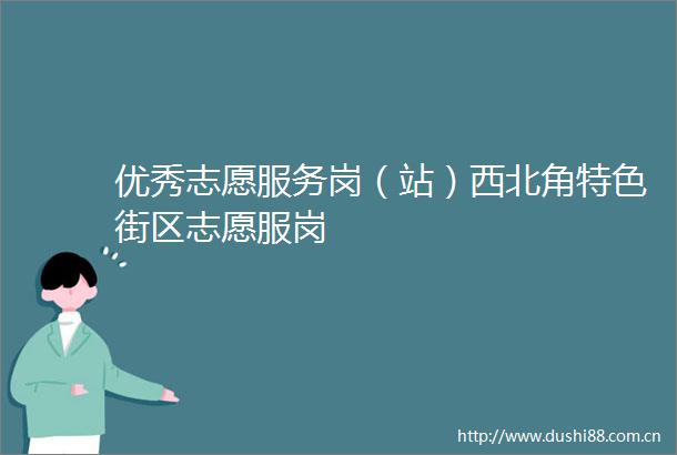优秀志愿服务岗（站）西北角特色街区志愿服岗