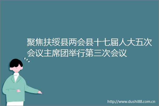 聚焦扶绥县两会县十七届人大五次会议团举行第三次会议