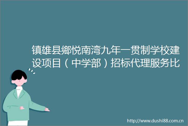 镇雄县鄉悦南湾九年一贯制学校建设项目（中学部）招标代理服务比选公告