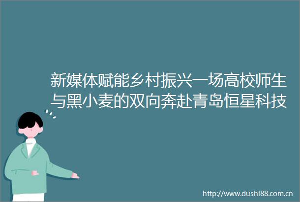 新媒体赋能乡村振兴一场高校师生与黑小麦的双向奔赴青岛恒星科技学院新媒体成为新农具团队调研纪实