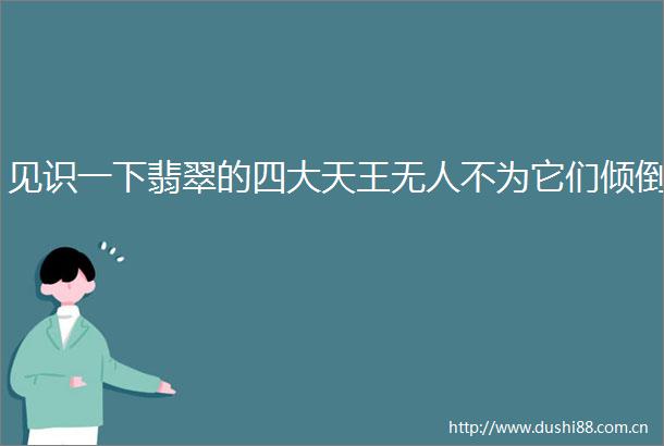 见识一下翡翠的四大天王无人不为它们倾倒