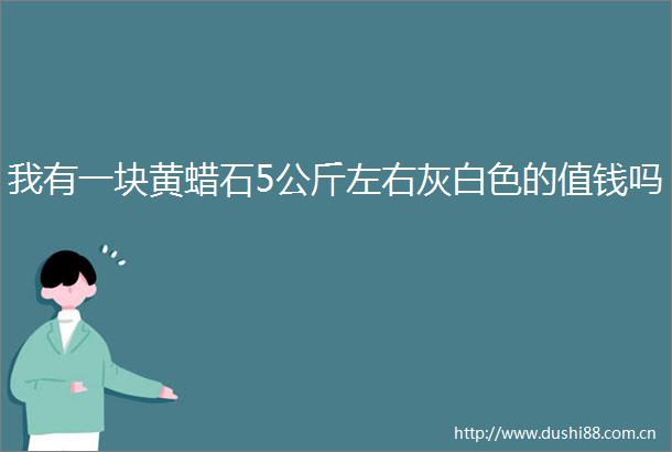 我有一块黄蜡石5公斤左右灰白色的值钱吗