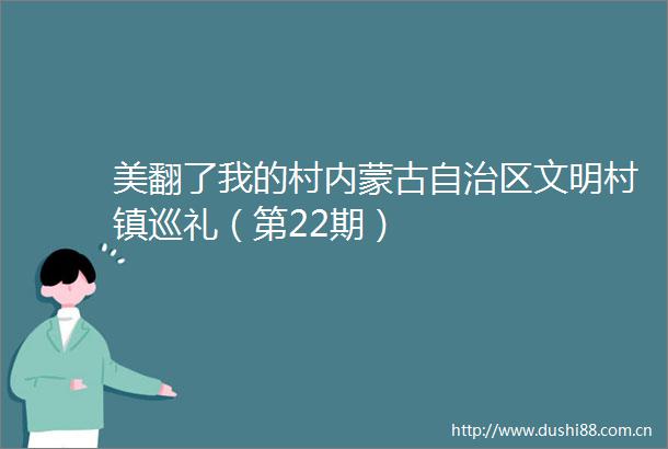 美翻了我的村内蒙古自治区文明村镇巡礼（第22期）