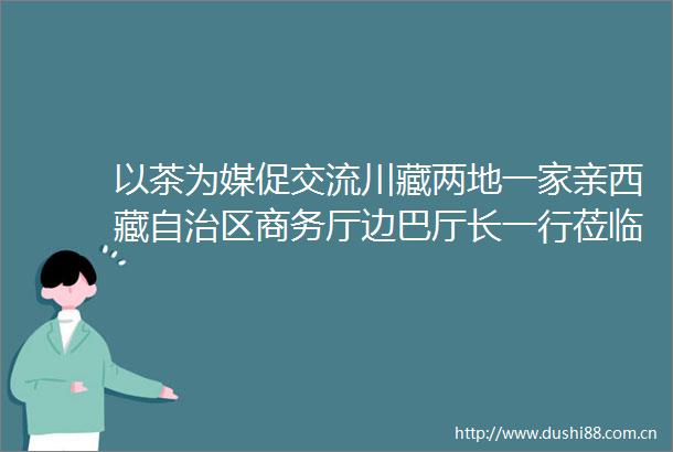 以茶为媒促交流川藏两地一家亲西藏自治区商务厅边巴厅长一行莅临学校调研指导工作